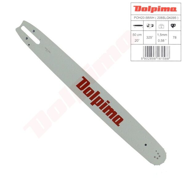 Motorzāģa sliede DOLPIMA 325  1,5 mm 50 cm/20 collu  POH20-58WH